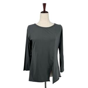 Campo de Fiori Cotton Lagenlook Long Sleeve Shirt Made in Italy Grey M Travel